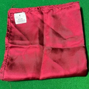 Men’s Wearhouse red handkerchief.